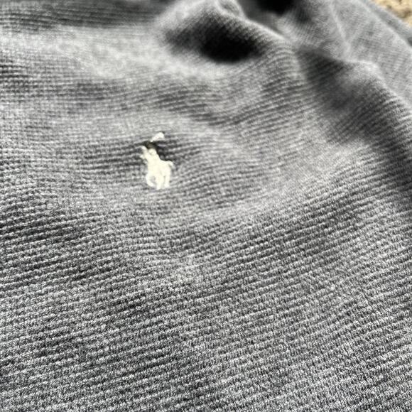 Polo Ralph Lauren Waffle Shirt Men’s XL Black Waffle Knit Long Sleeve Casual - Picture 2 of 6